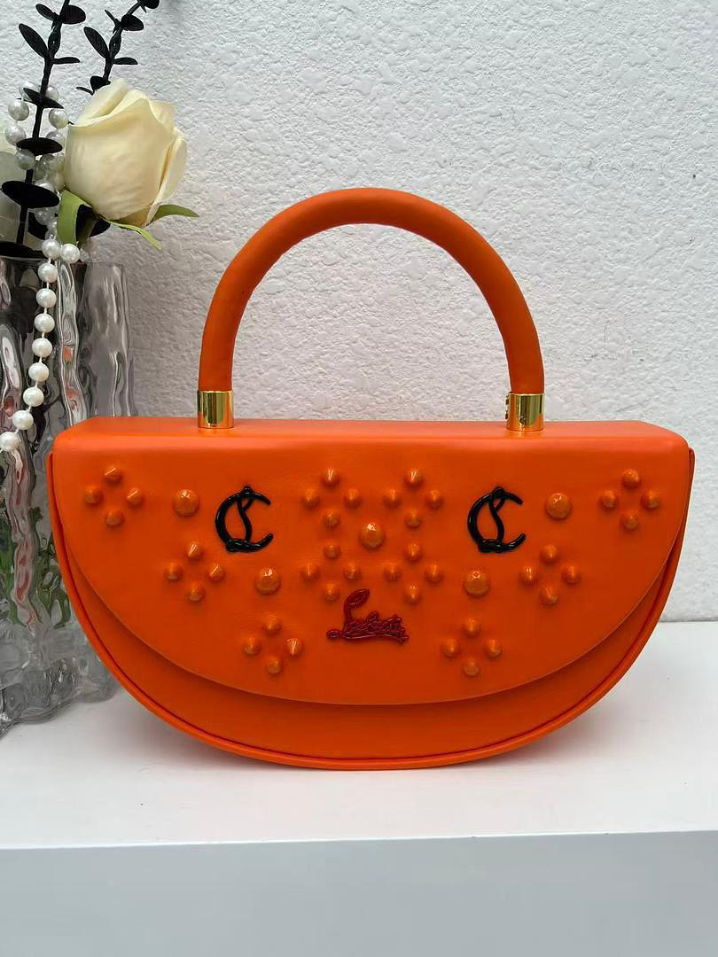 Orange Half-Moon Handbag